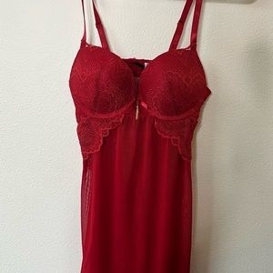 Red Lingerie Small New Two piece Thong